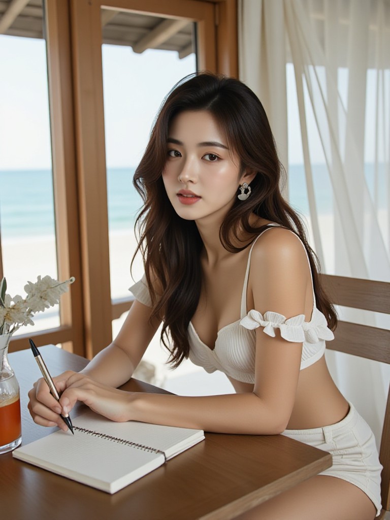 Seaside cottage for daily life writing image