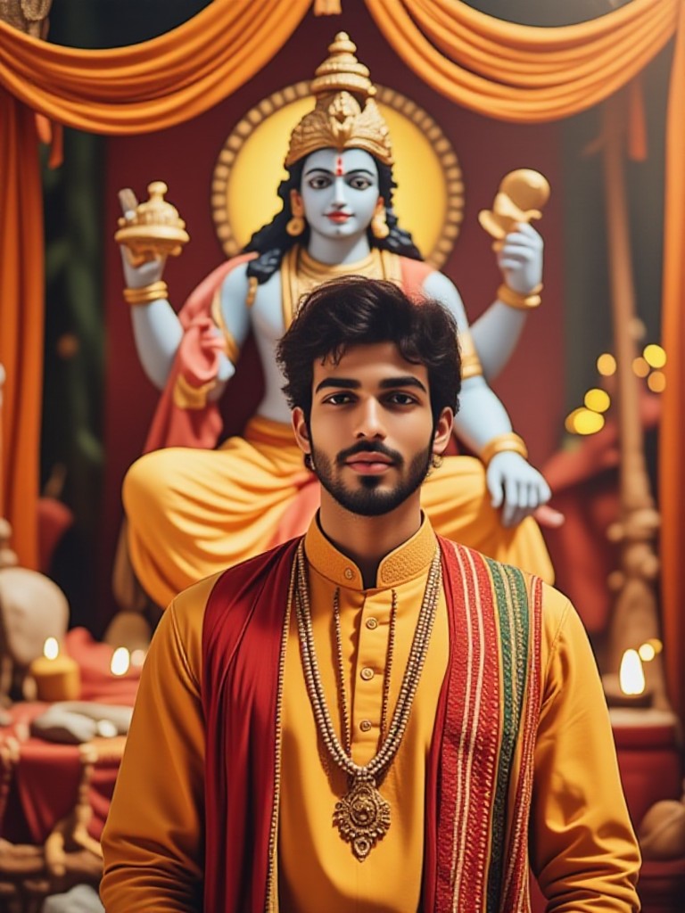 India Janmashtami festival Man image