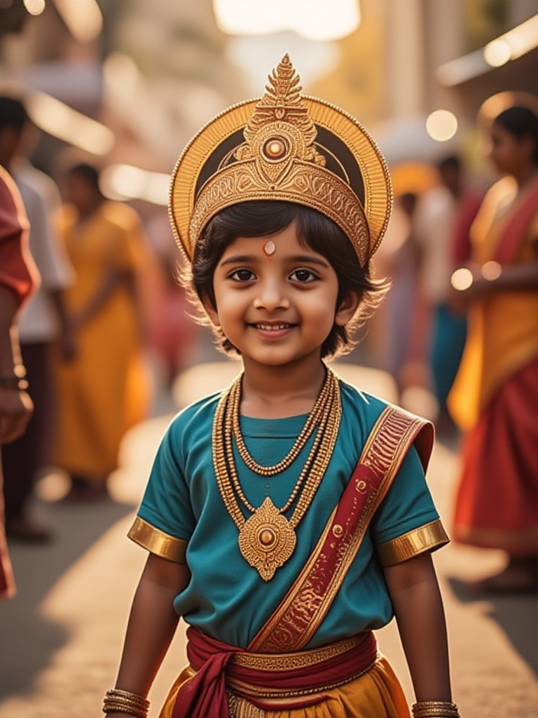 India Janmashtami festival Child image