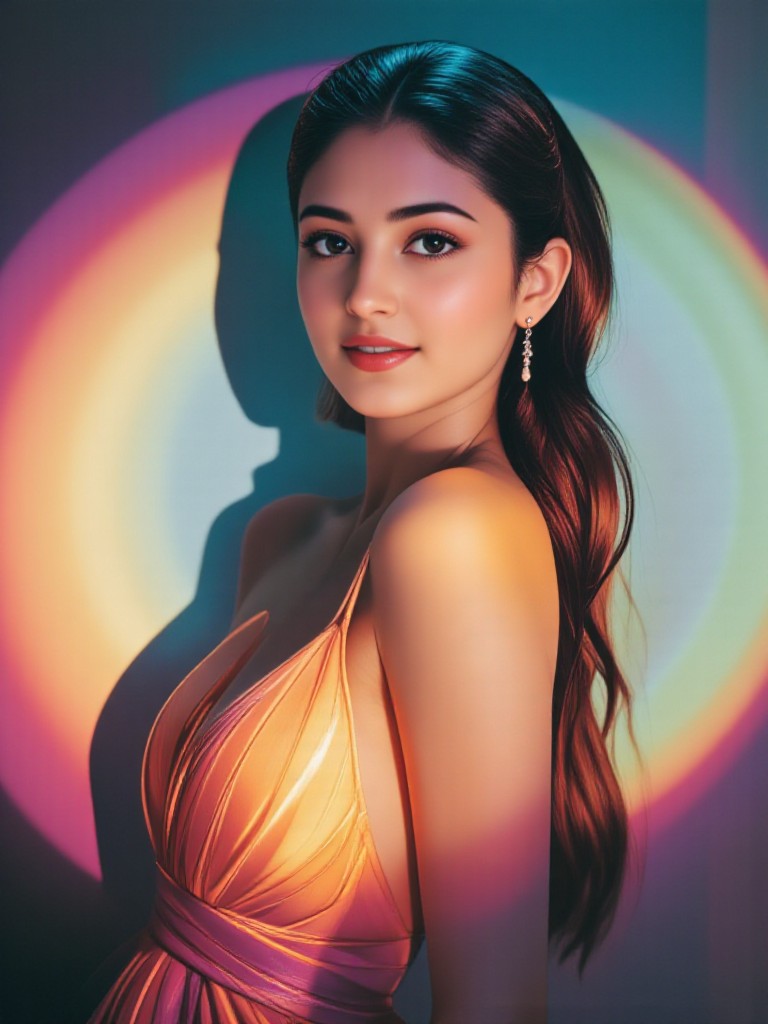 White beautiful woman image