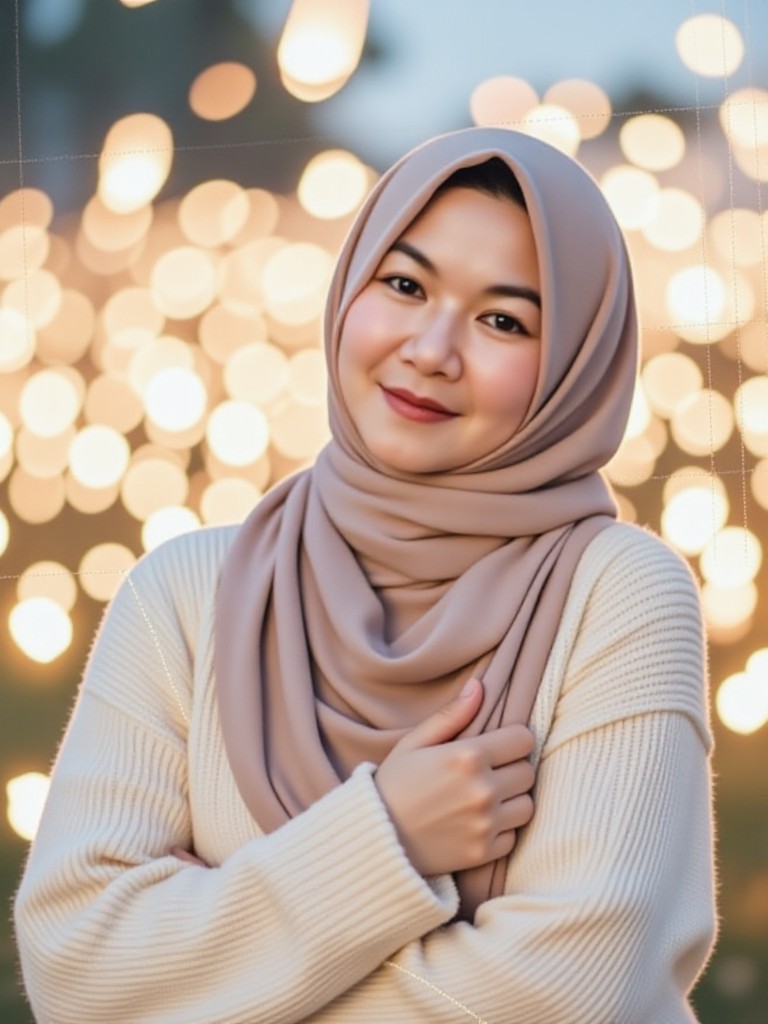 Waisak Day sky lantern woman(remix) image