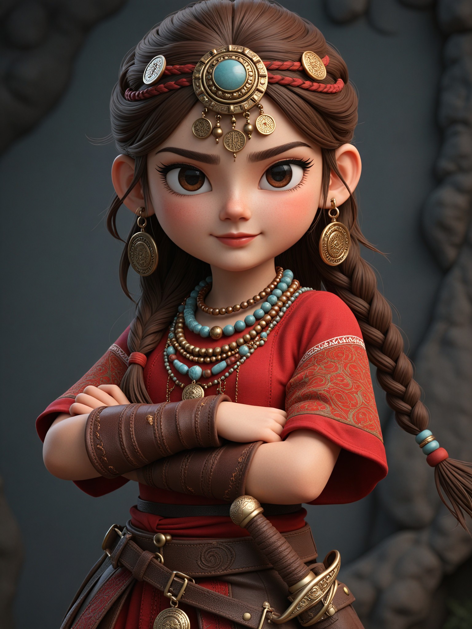 Q-version ethnic girl image