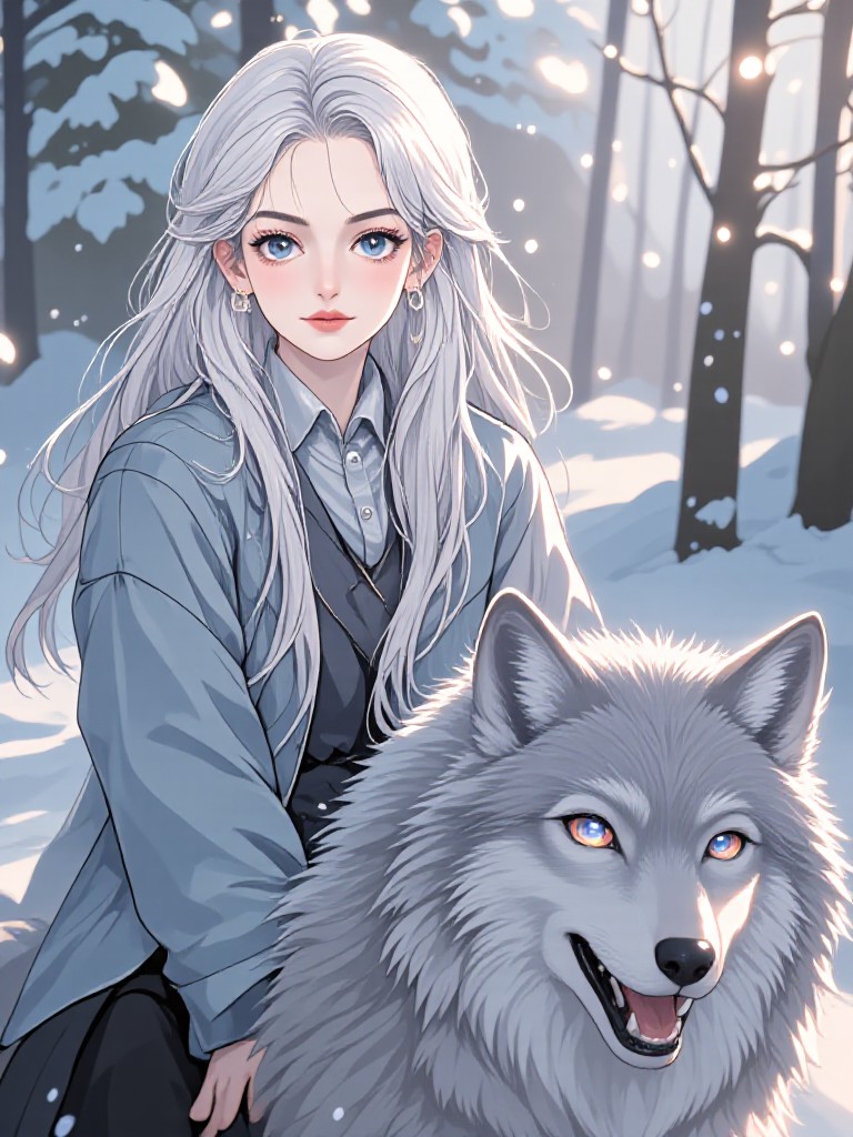 Dreamy Snow Realm x Mysterious companion/ Illusion of a snowy world(Video) image