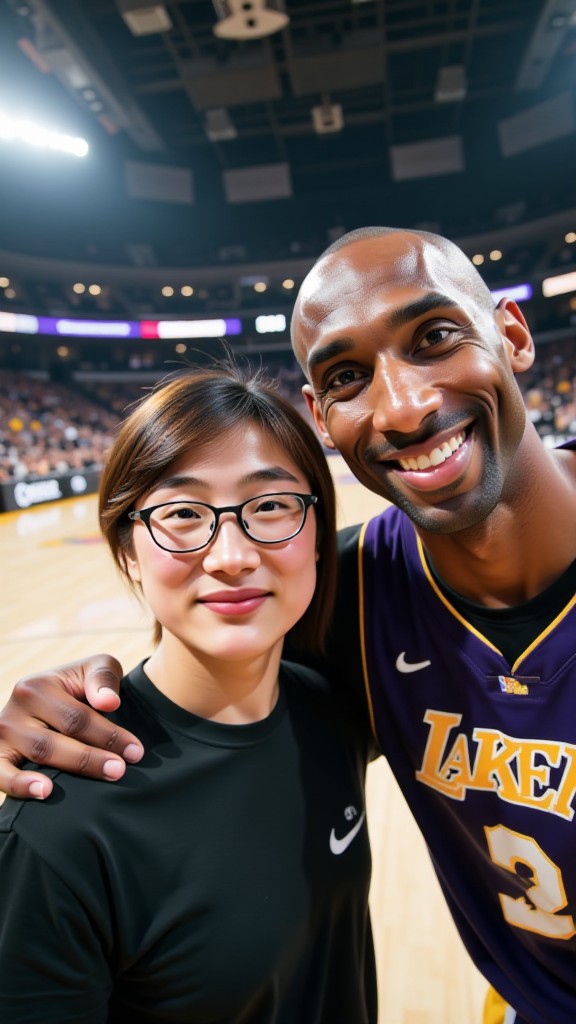 Lakers Memories: A Friendly Photo of Kobe Bryant image