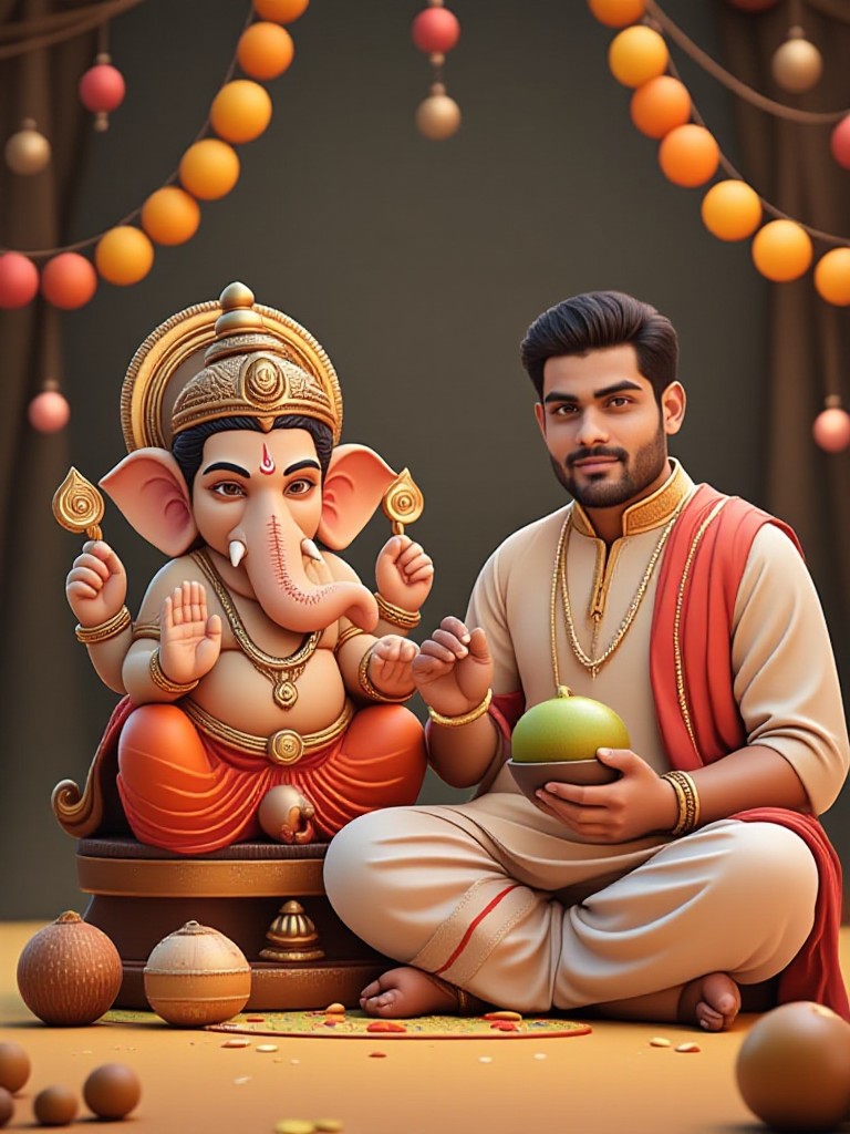 Prayer for the Elephant-headed God Festival image