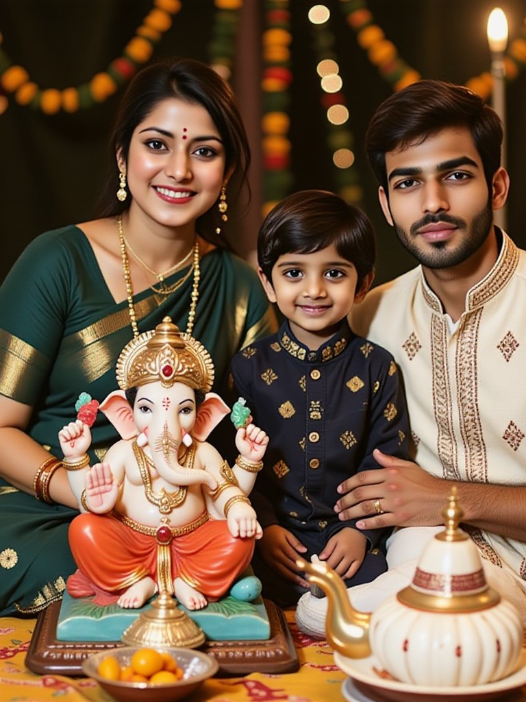 Ganesh Chaturthi Family image