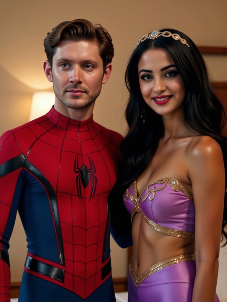 Spiderman y Jasmine princess Disney (remix) image
