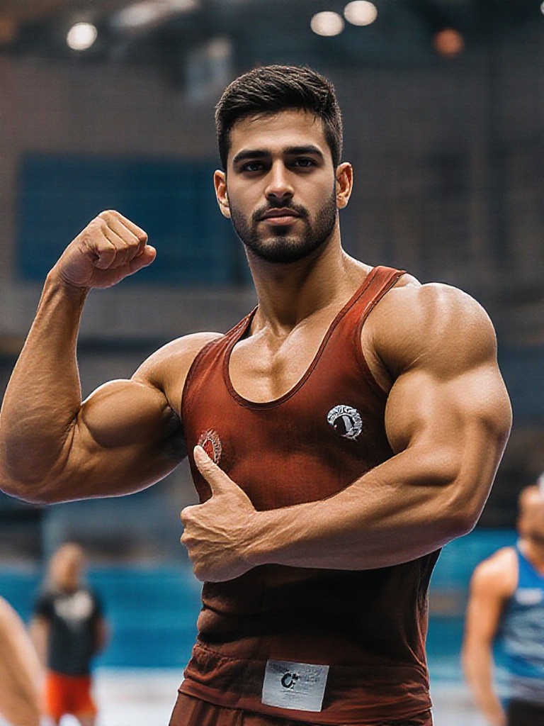 A macho man boxing~~~ image