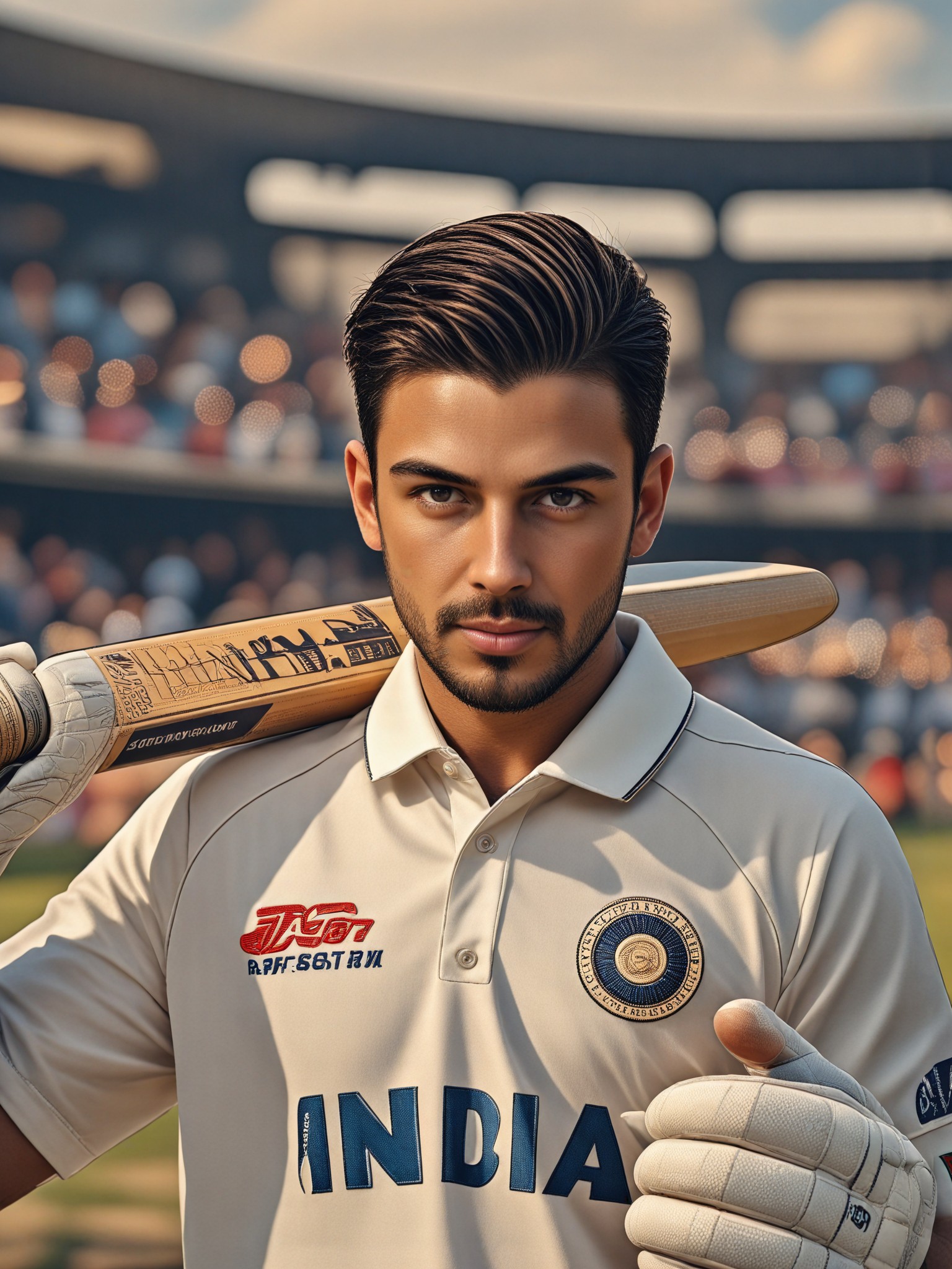 A handsome cricket player image