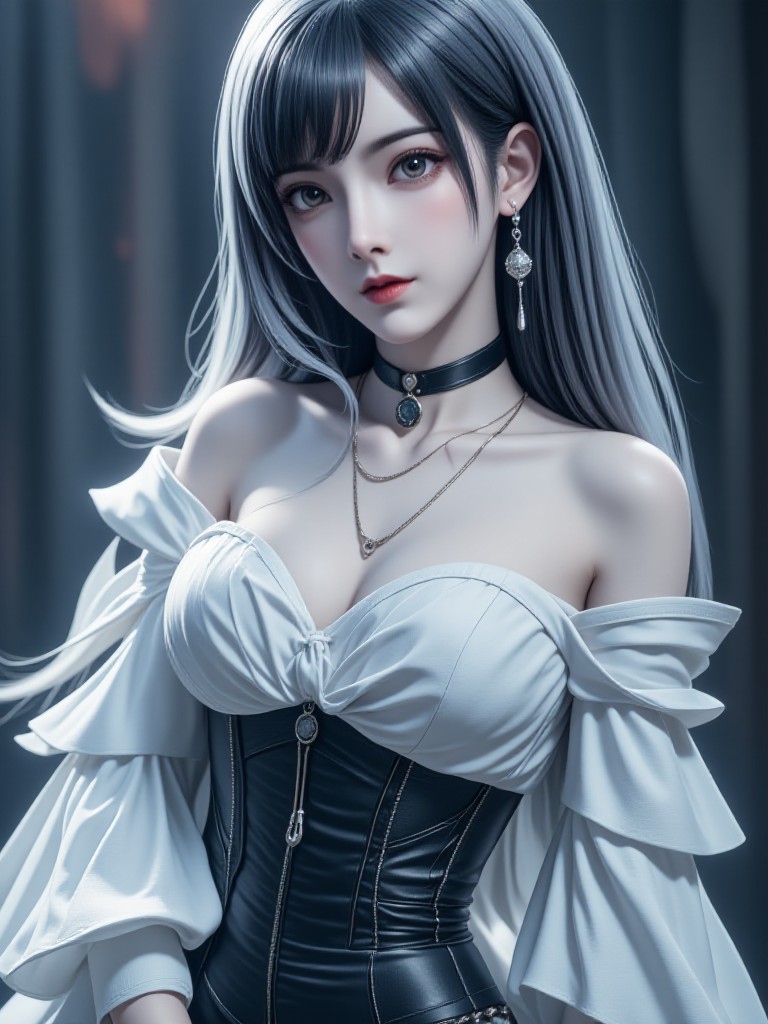 AI Animated version of 'White Flowers on the Battlefield' | Master - Neo Gothic Muse image