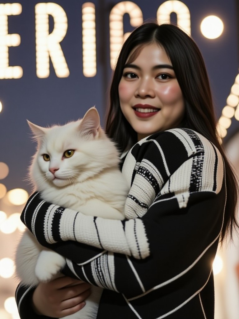 Beauty and cat(remix) image