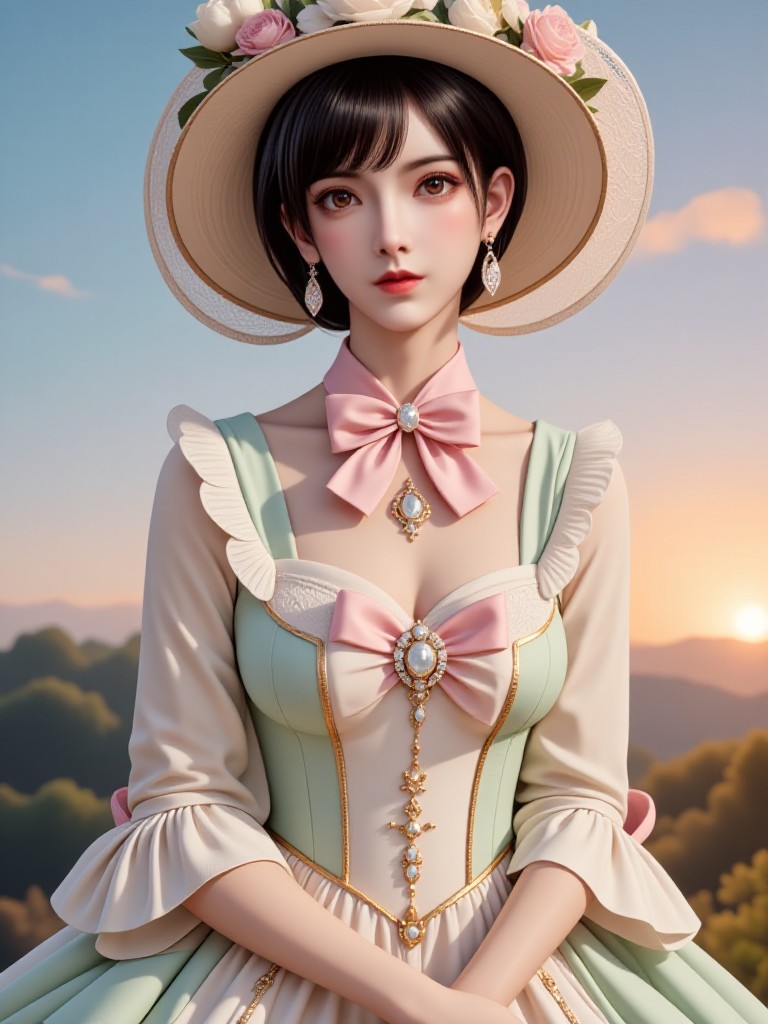 AI Animated Version - Rococo Twilight · Flower Language Smile Rococo Twilight · Whisper of Flowers image
