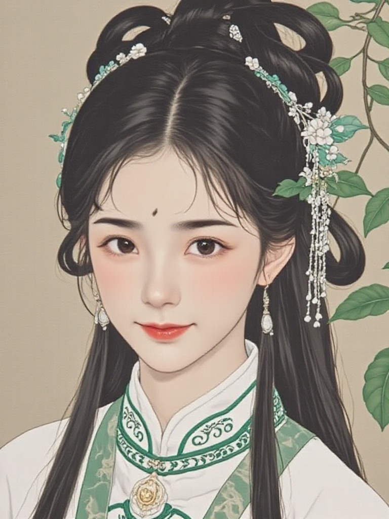 Chinese meticulous painting image