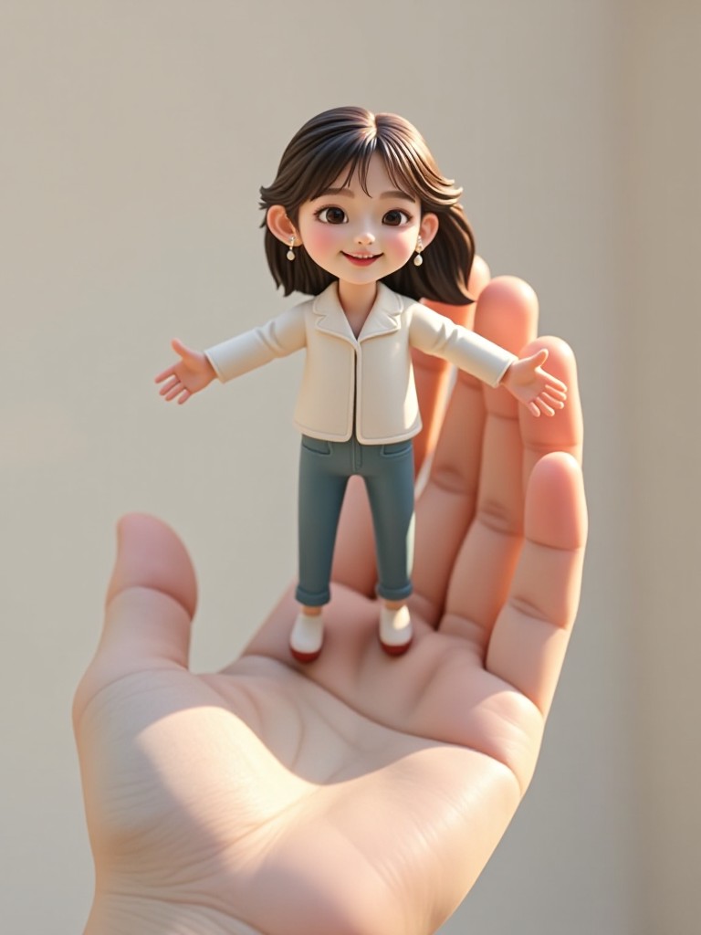 Action figure in the palm of your hand image