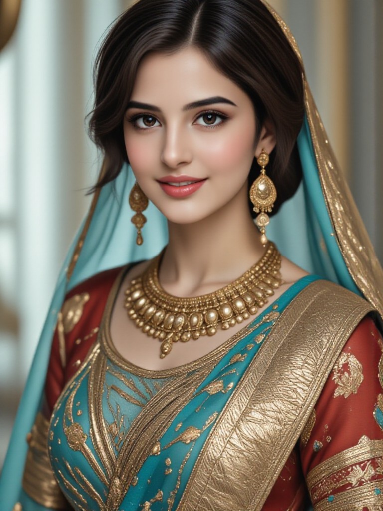 The sari angel with black wings image