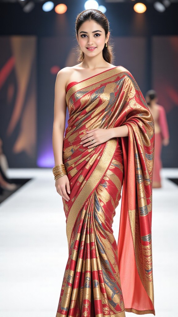 versatile saree-clad beauty image