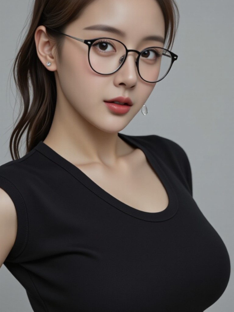 Girl with pony tail image