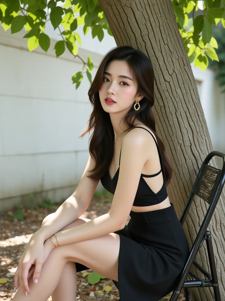 Under the shade of trees image