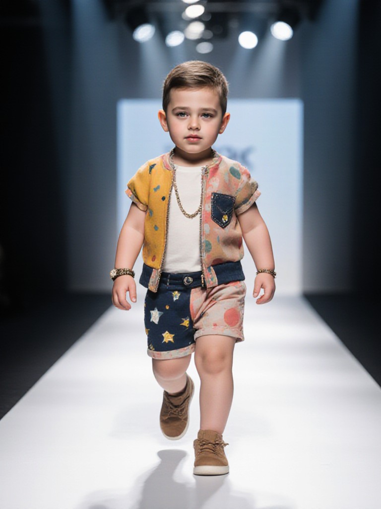 Baby walking on the runway(fork) image
