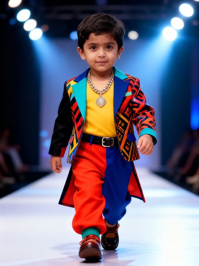 Baby walking on the runway(fork) image