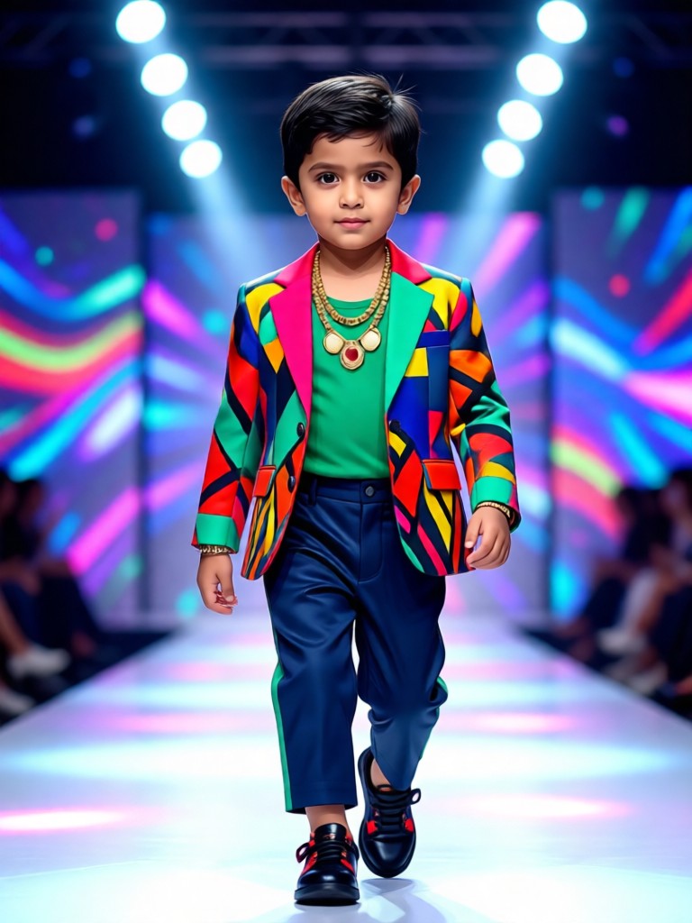 Baby walking on the runway(fork) image