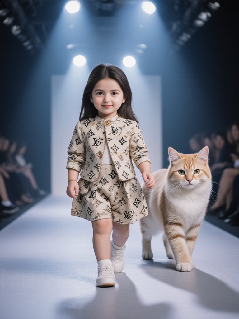 Baby model & Cat image