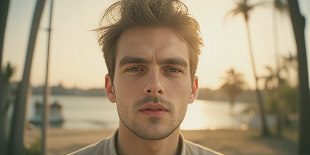 backlit portrait mood image