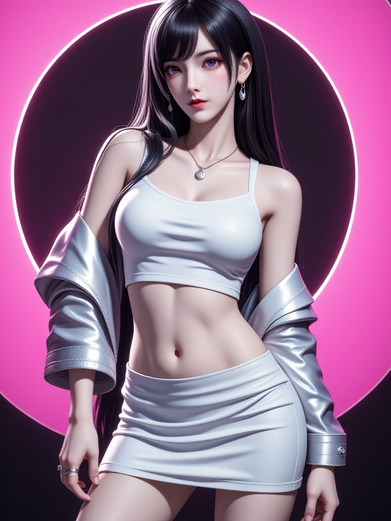 AI Animated multiple script version of 'Future Trendy Girl' image