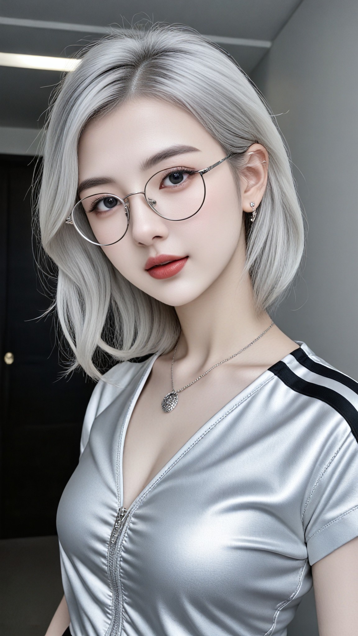 White-haired Model image