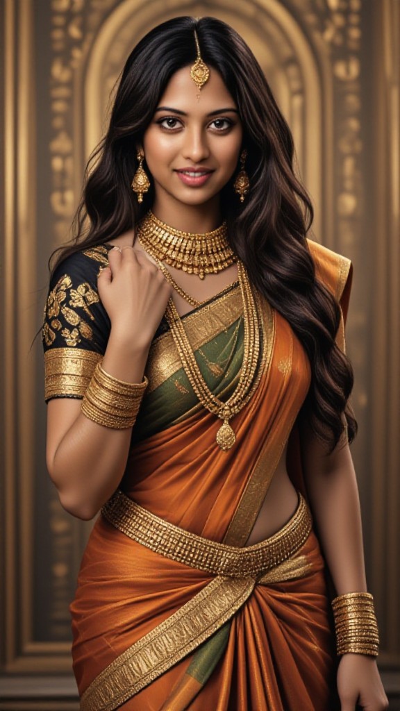 Golden saree-2(remix) image