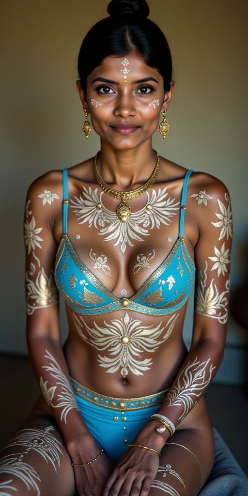 Wearing red transparent hot mini bikini and mini panties,  Big boobs(remix) image