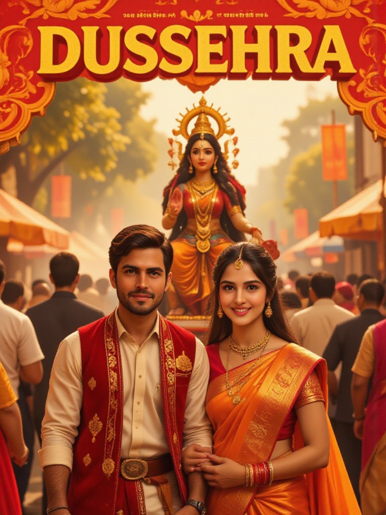 Dussehra couple image