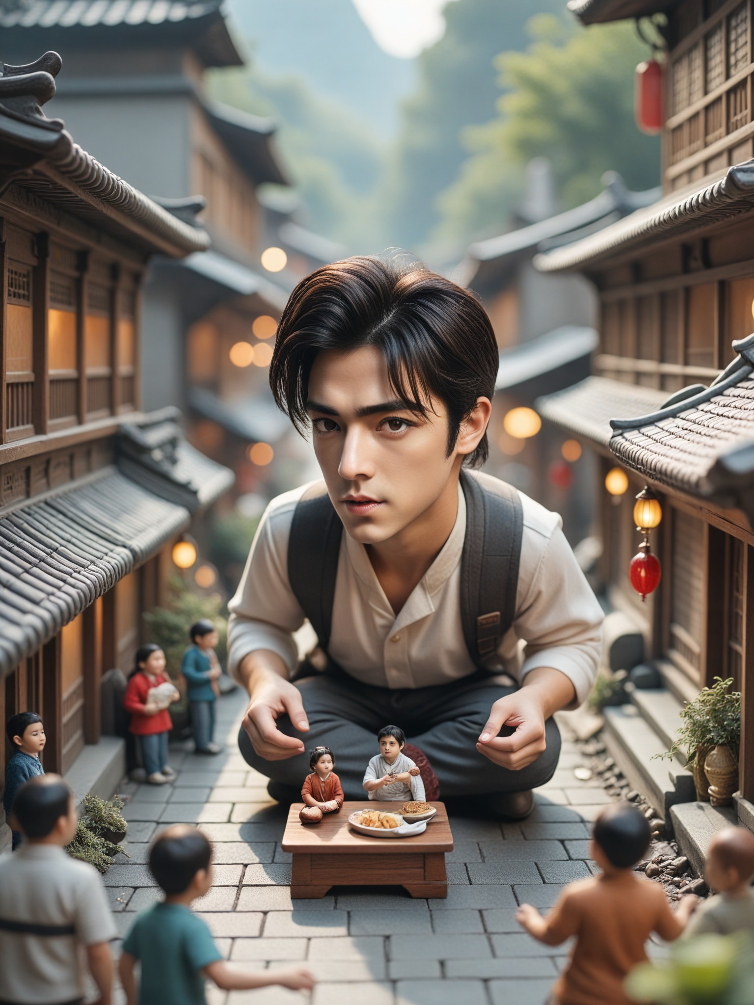 Men's version of 'The Giant's Visit to the Tiny Village' image