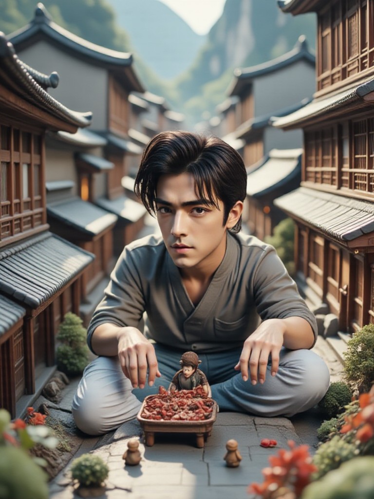 AI The Giant's Visit to the Tiny Village "is a multi story, multi action male version of the anime series" The Giant's Visit to the Tiny Village " image