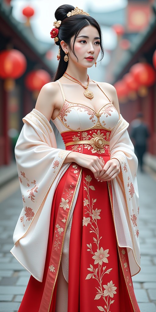 Beauty in chinese outfit  image