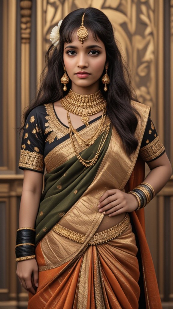 Golden saree-2(remix) image