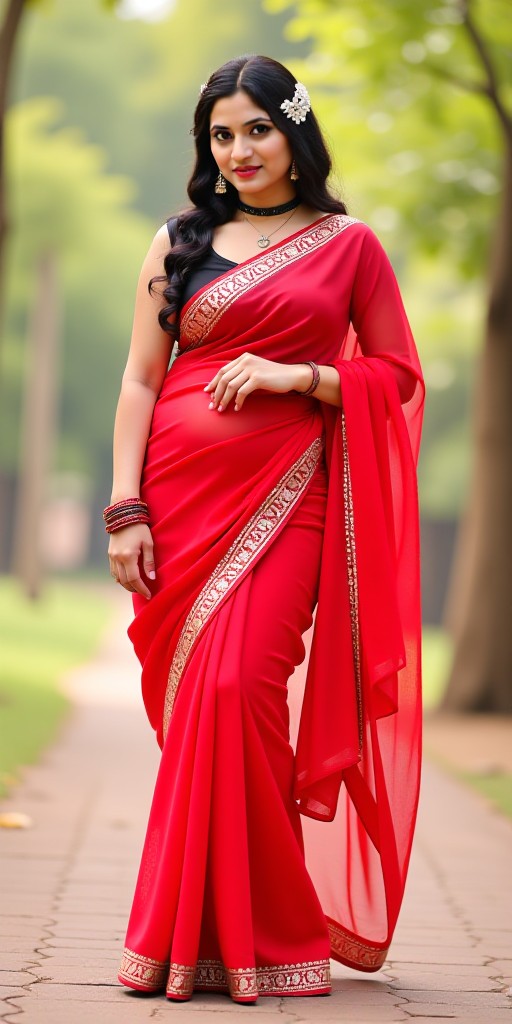 AI Sexy saree Image(remix) image