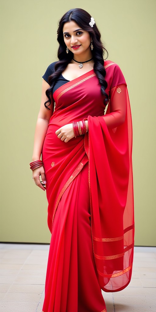 AI Sexy saree Image(remix) image
