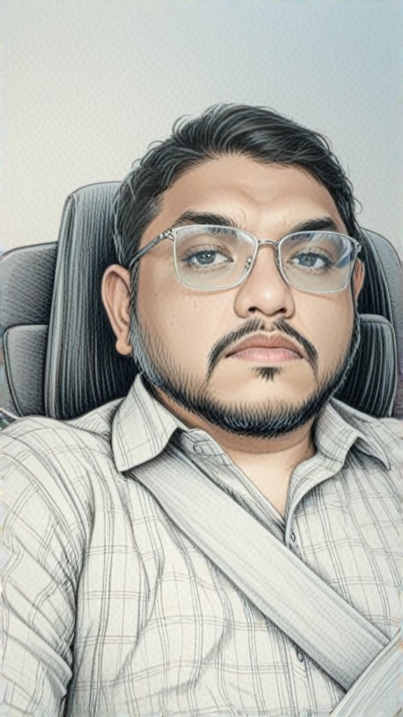 Pencil drawing(remix) image