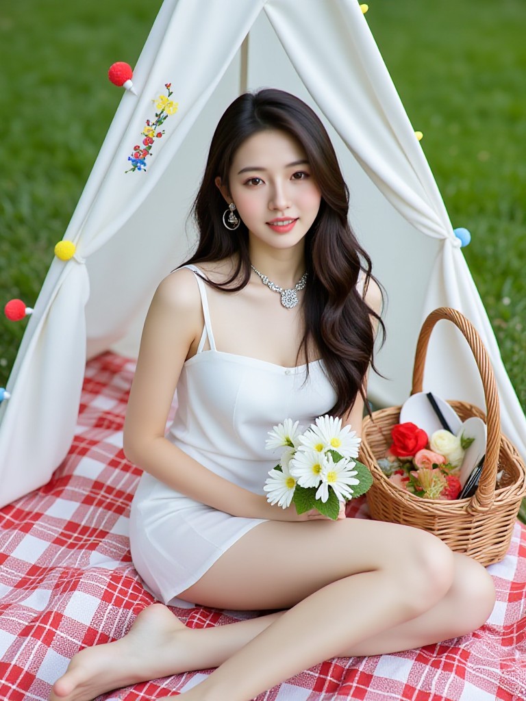 Grassland picnic image