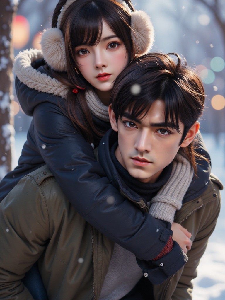 AI Anime Multi Scene Multi Action Version "Winter Back" | Winter Ride」 image