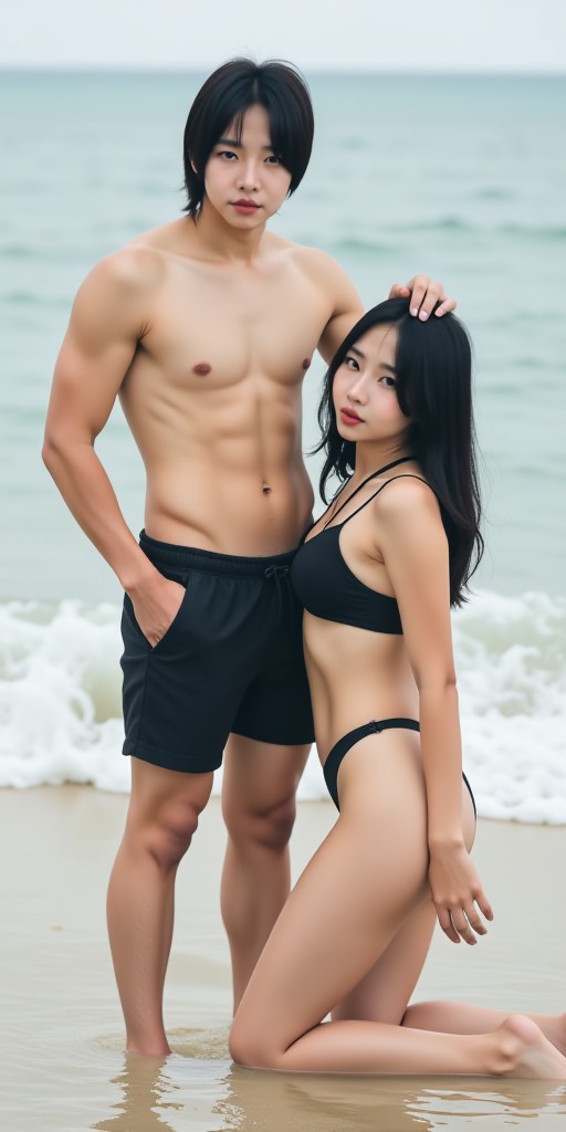 Beach couple  image
