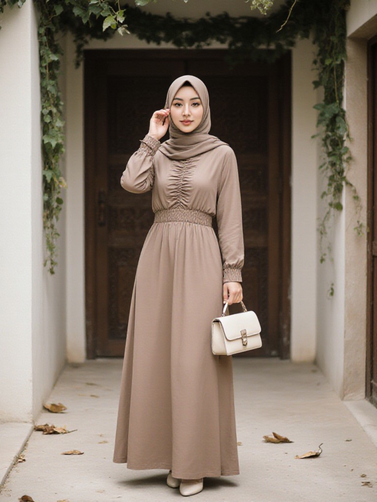 Indonesian girl in traditional room image