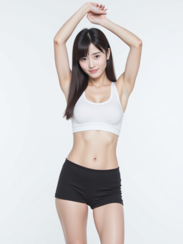 Wearing cute little clothes with exposed armpits image