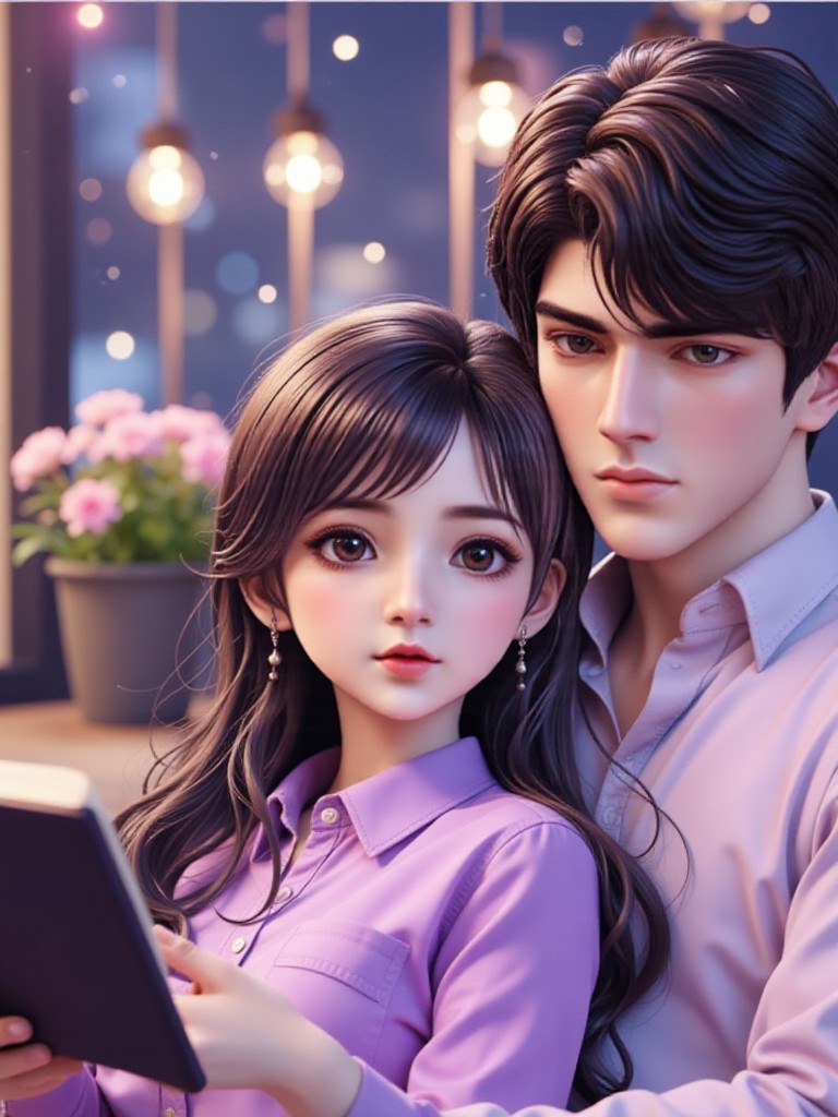 Sweet couple reading with talking❤️video(remix) image