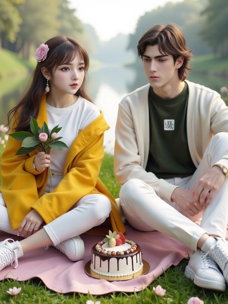 Couple with cake Anniversary❤️video(remix) image