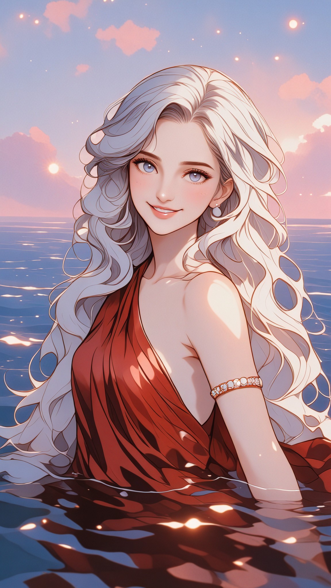 Dreamlike red saree image