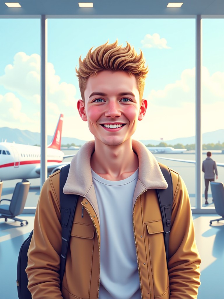 AI airport art generator image