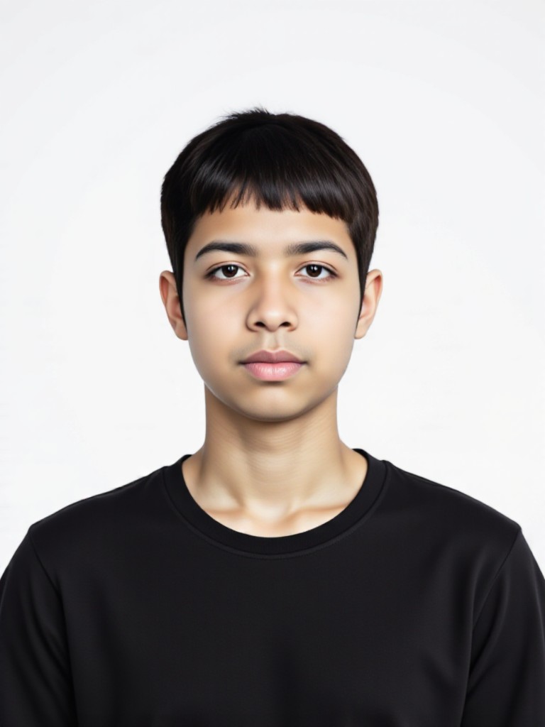 Simple Black T-shirt ID photo(remix) image