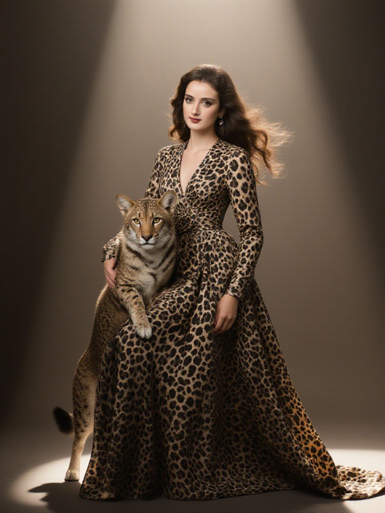 Sexy girl with tiger image